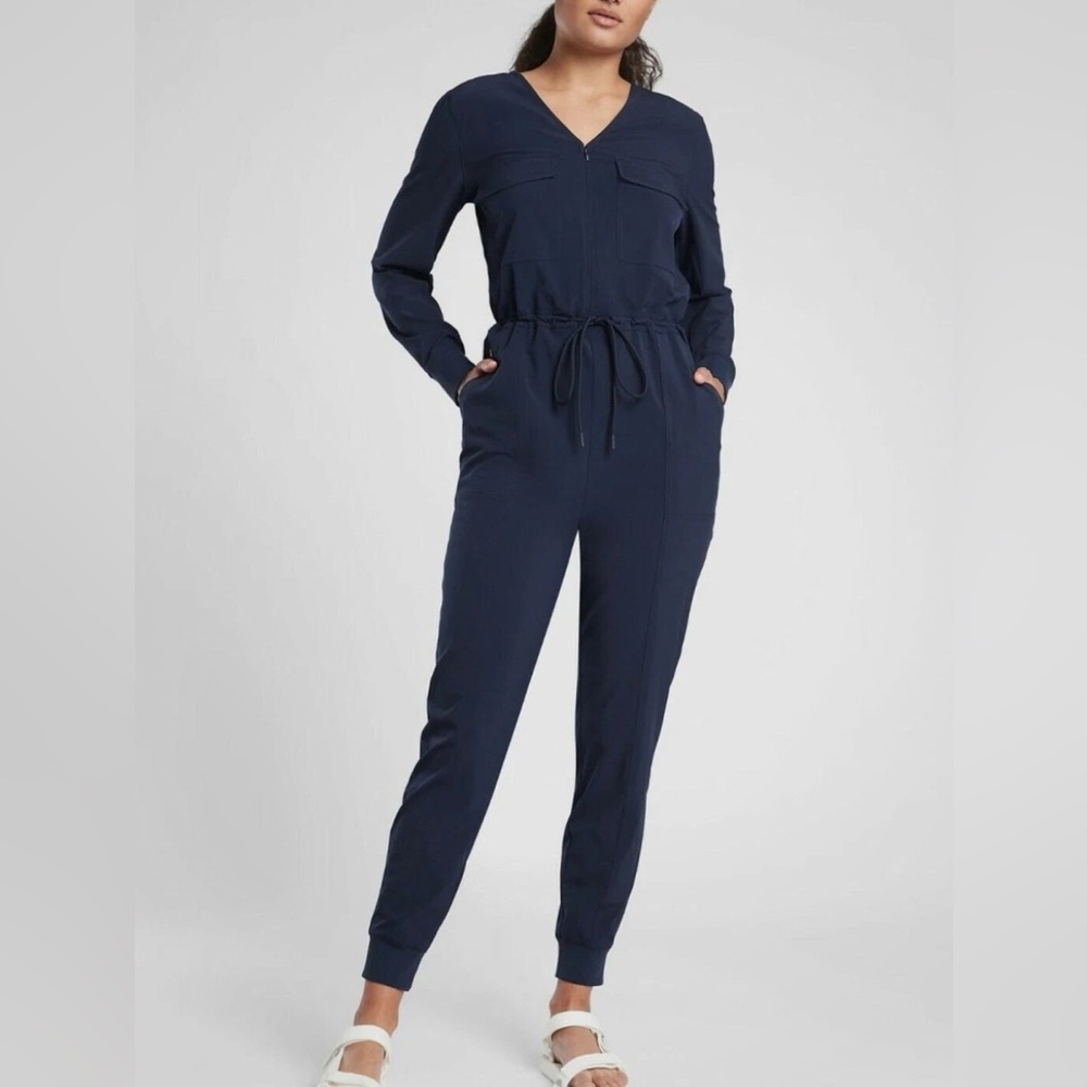 Athleta Zuma Jumpsuit Navy S